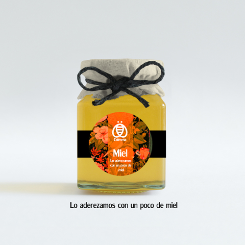 طرح اولیه لیبل مواد غذایی عسل meal/ اسپانیا مادرید